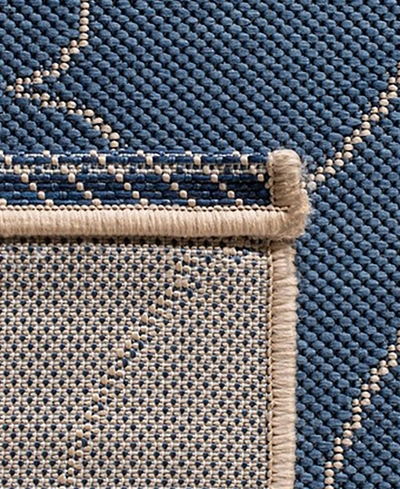 Safavieh Courtyard CY7321 Beige and Blue 8' x 11' Sisal Weave Outdoor Area Rug