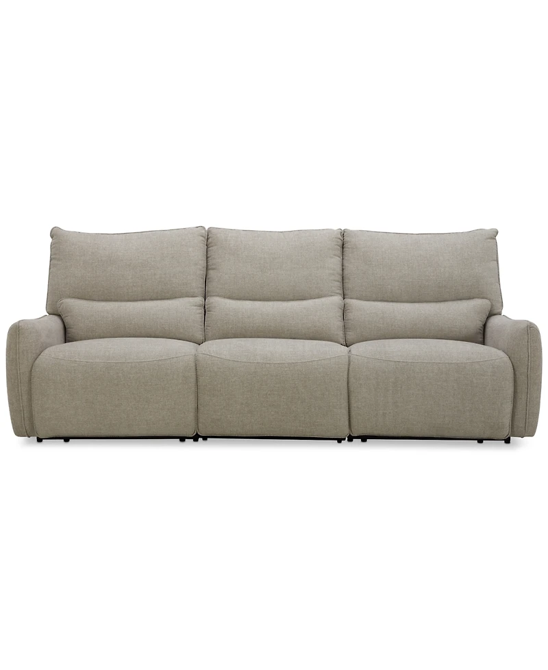 Olper 3-Pc. Fabric Zero Wall Sofa with 2 Power Recliners Chairs, Created for Macy's