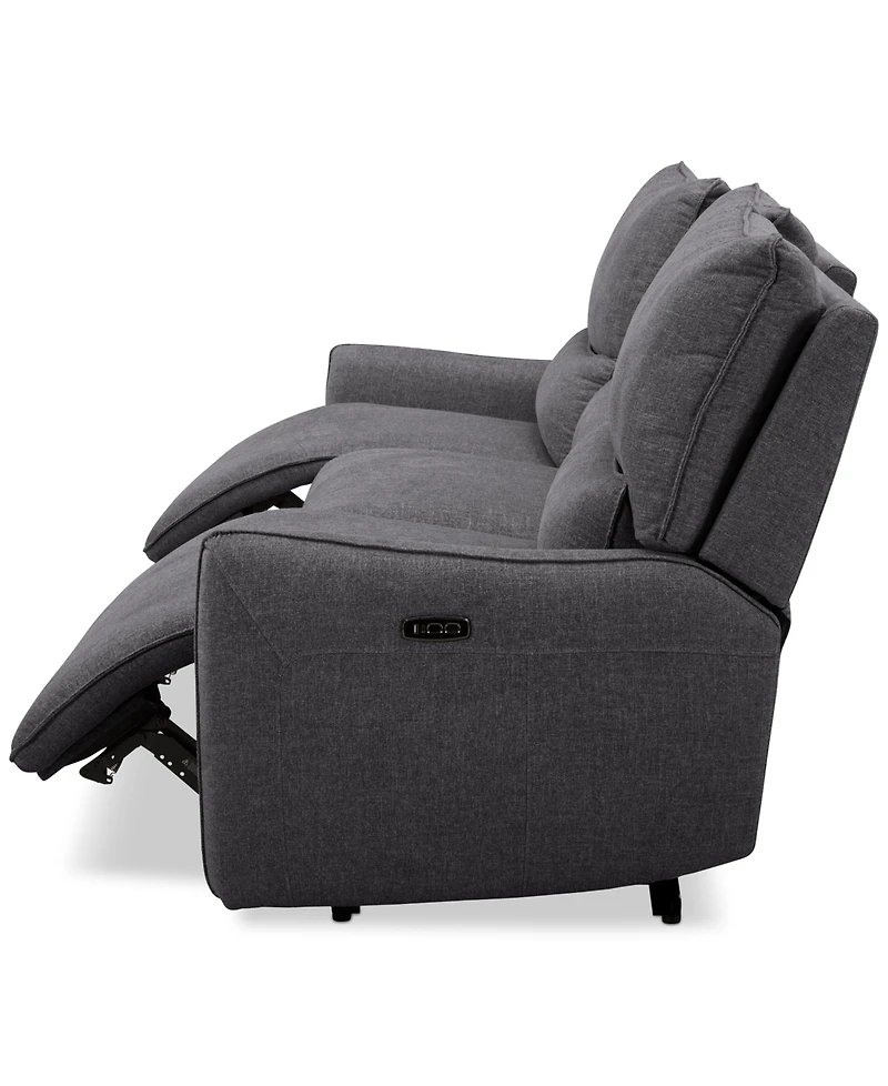 Olper 3-Pc. Fabric Zero Wall Sofa with 2 Power Recliners Chairs, Created for Macy's