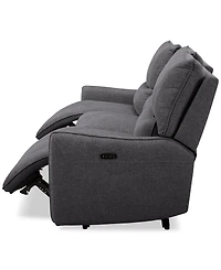 Olper 3-Pc. Fabric Zero Wall Sofa with 2 Power Recliners Chairs, Created for Macy's
