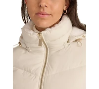 Calvin Klein Women's Faux-Fur-Lined Hooded Puffer Coat
