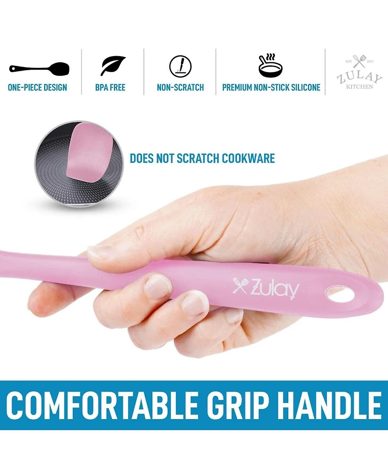 4pcs Silicone Spatula Set - Heat Resistant Silicone Tools for Cooking, Baking & Mixing