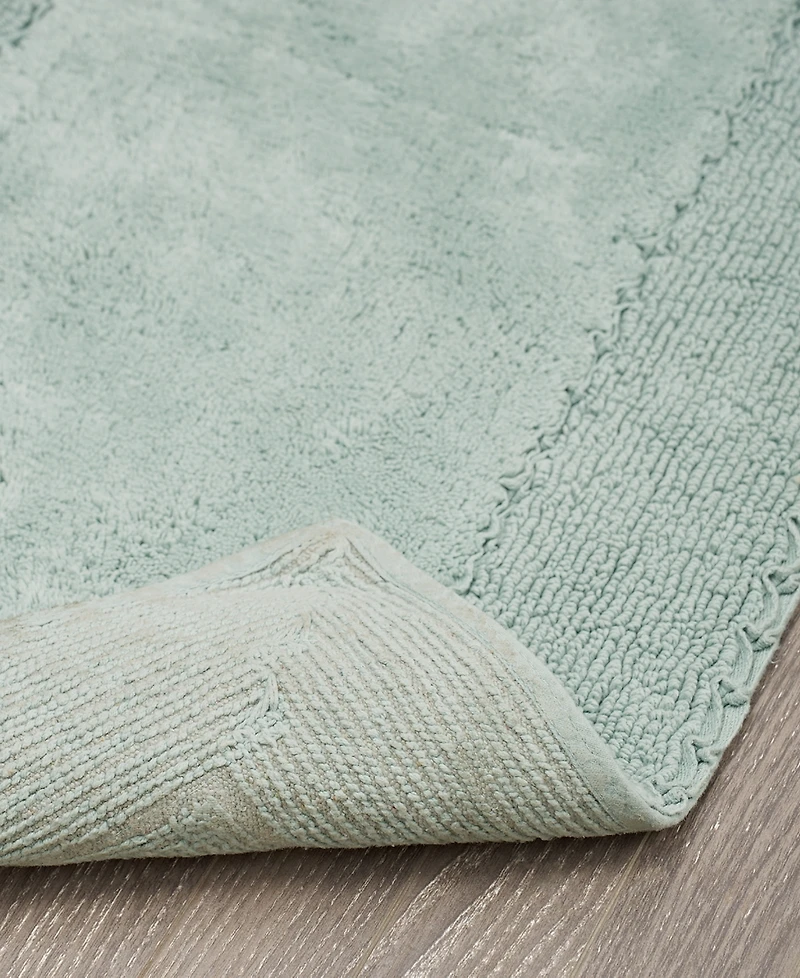 Laura Ashley Ruffled Cotton Bath Rug, 20" x 34"
