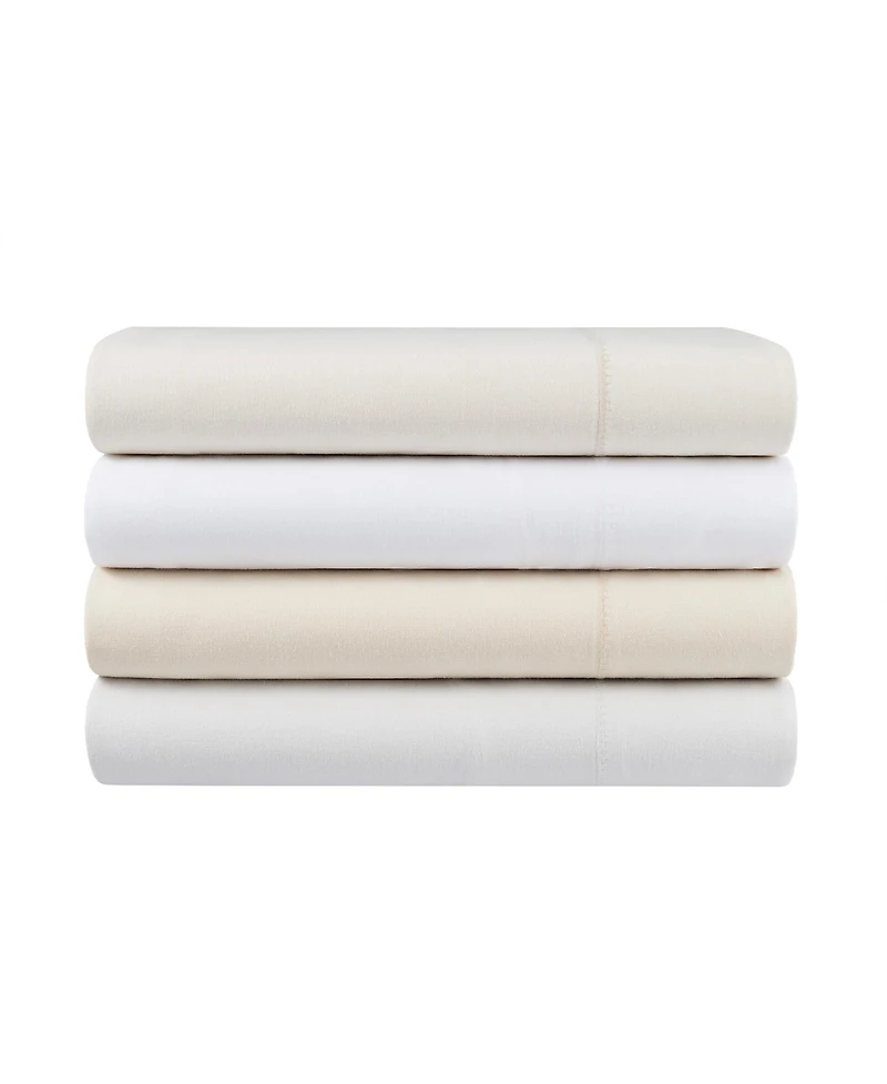 Aston and Arden Linen Eucalyptus Lyocell Queen Sheet Set, 1 Flat Sheet, Fitted 2 Pillowcases, Classic Look, Modern Tencel Ble