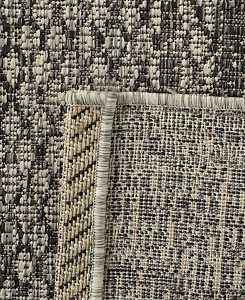 Safavieh Courtyard CY8736 Light Gray and Black 8' x 11' Sisal Weave Outdoor Area Rug