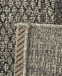 Safavieh Courtyard CY8736 Light Gray and Black 8' x 11' Sisal Weave Outdoor Area Rug