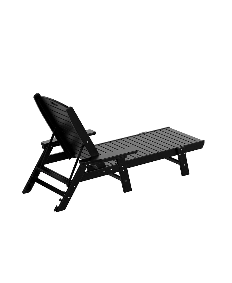 WestinTrends Adirondack Outdoor Chaise Lounge for Patio Garden Poolside (Set of 2)