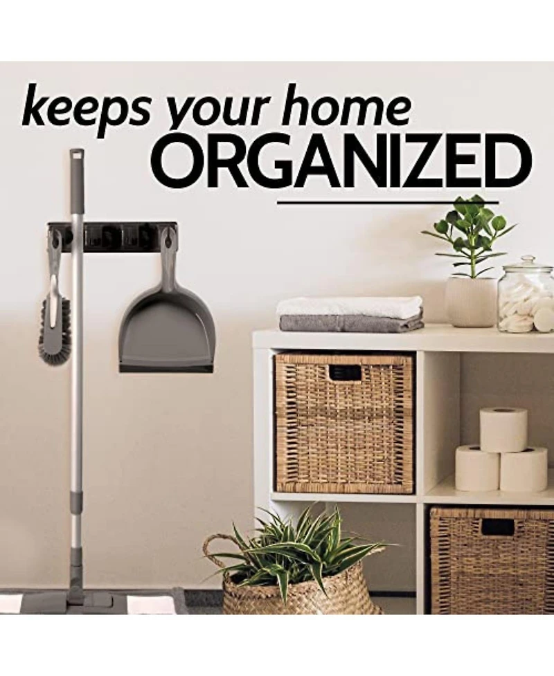 Wall Mount Mop Holder and Broom Hanger ( Slots