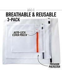 3 Pack Reusable Mesh Laundry Bags for Washing Machine