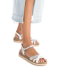 Women's Low Wedge Strappy Sandals By Xti