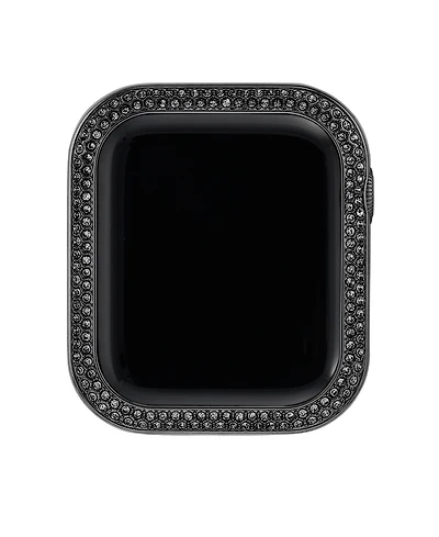 Anne Klein Women's Black Alloy Protective Case with Black Crystals designed for 44mm Apple Watch