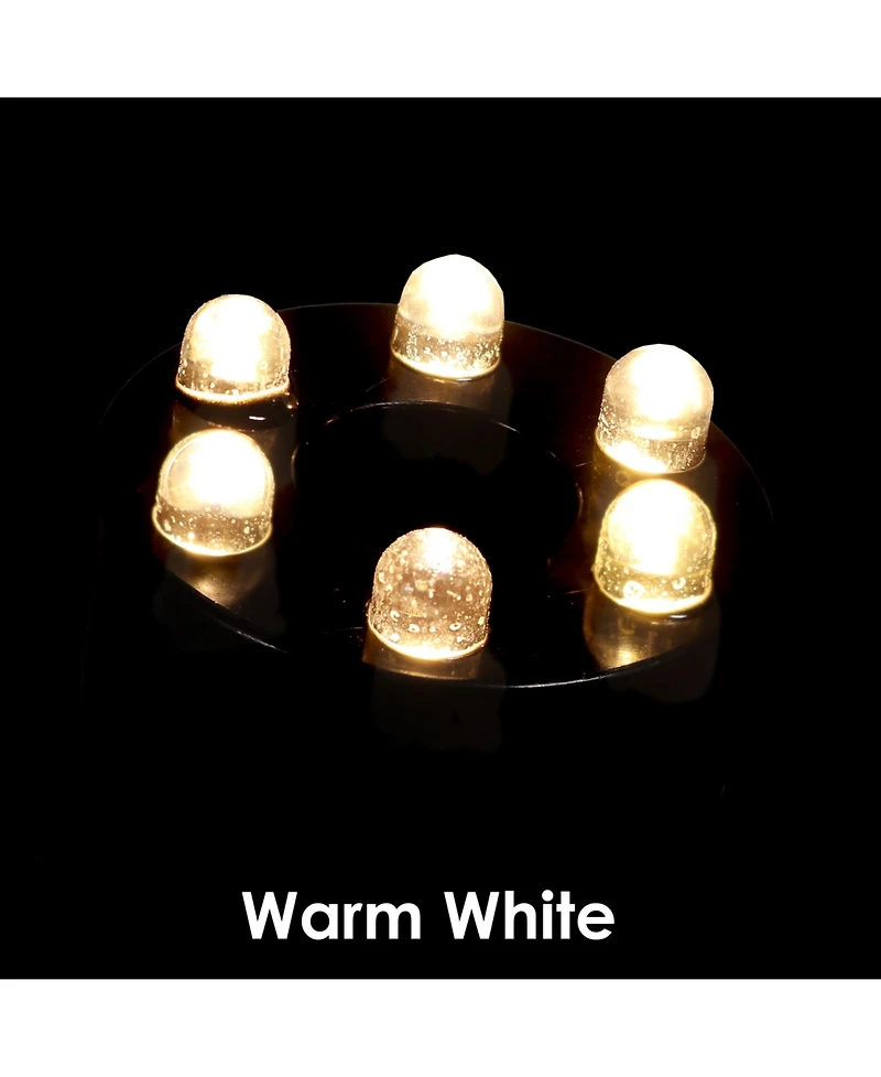 200 Gph Pump for Outdoor Fountains, Aquariums, or Bird Baths - White Led Light and Transformer - 12 Volts