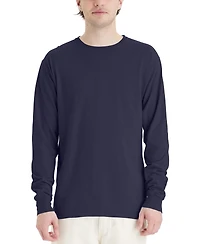 Hanes Unisex Garment Dyed Long Sleeve Cotton T-Shirt