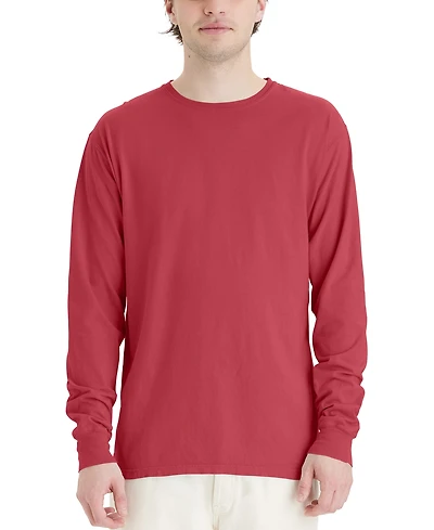 Hanes Unisex Garment Dyed Long Sleeve Cotton T-Shirt