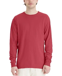 Hanes Unisex Garment Dyed Long Sleeve Cotton T-Shirt