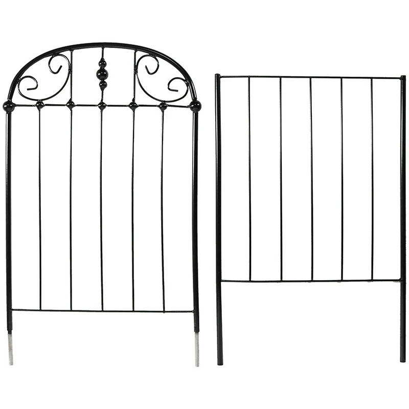Metal Wire Traditional Garden Trellis for Climbing Plants and Flowers - 32" H - Black - 2-Pack