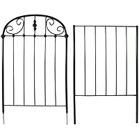 Metal Wire Traditional Garden Trellis for Climbing Plants and Flowers - 32" H - Black - 2-Pack