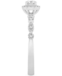 Diamond Halo Scalloped Engagement Ring (3/8 ct. t.w.) 14k Gold