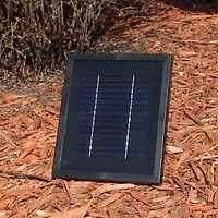 Seaside 27-Inch Polystone Solar Wall Water Fountain with Battery Backup - French Limestone
