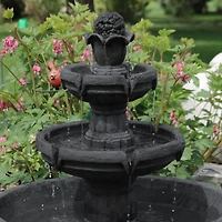 34"H Electric Polyresin 3-Tier Budding Fruition Outdoor Water Fountain