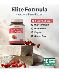 Hawthorn Berry Capsules, Cardiovascular and Immune Health, 4:1 Extract, Health's Harmony