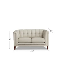 Arvo 62" Top Grain Leather Loveseat