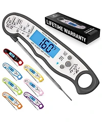 Instant Read Food Thermometer - Waterproof Digital Meat