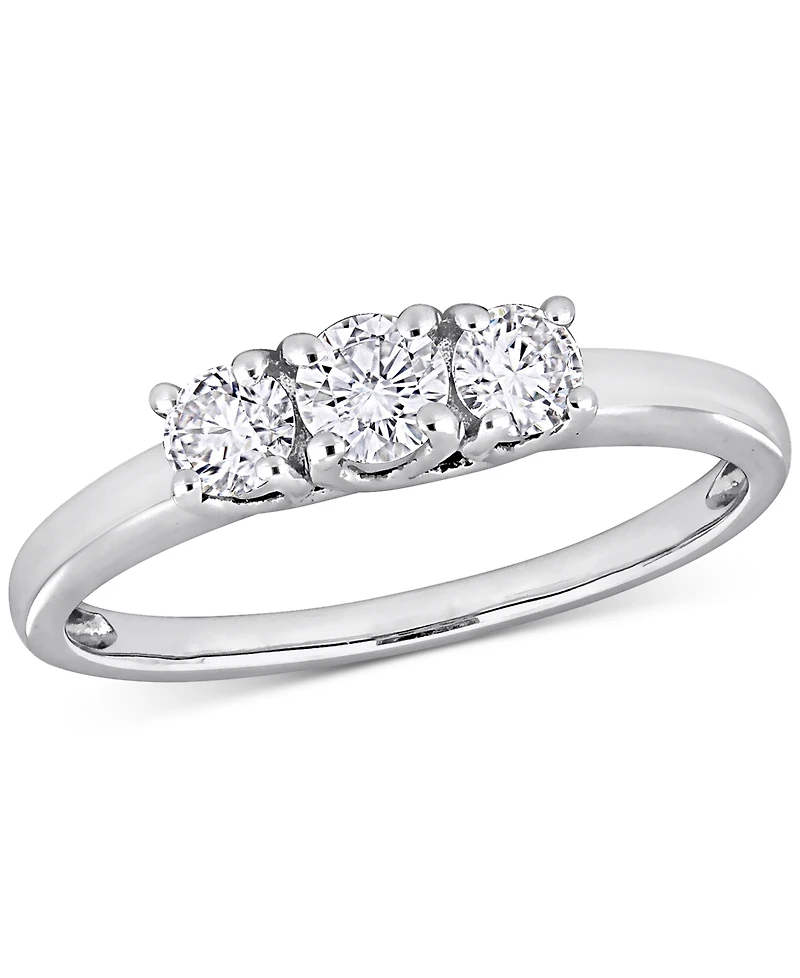 Diamond Three Stone Engagement Ring (1/2 ct. t.w.) 14k White Gold