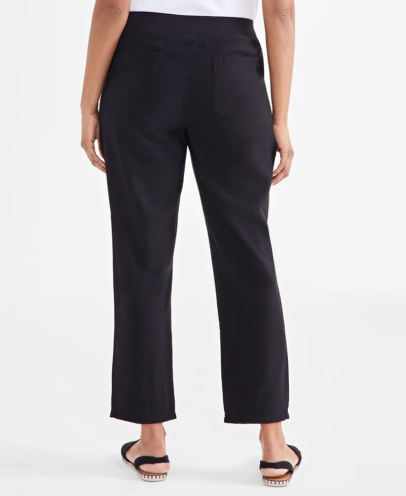 Style & Co Women's Mid-Rise Pull On Straight-Leg Ankle Pants, Created for Macy's