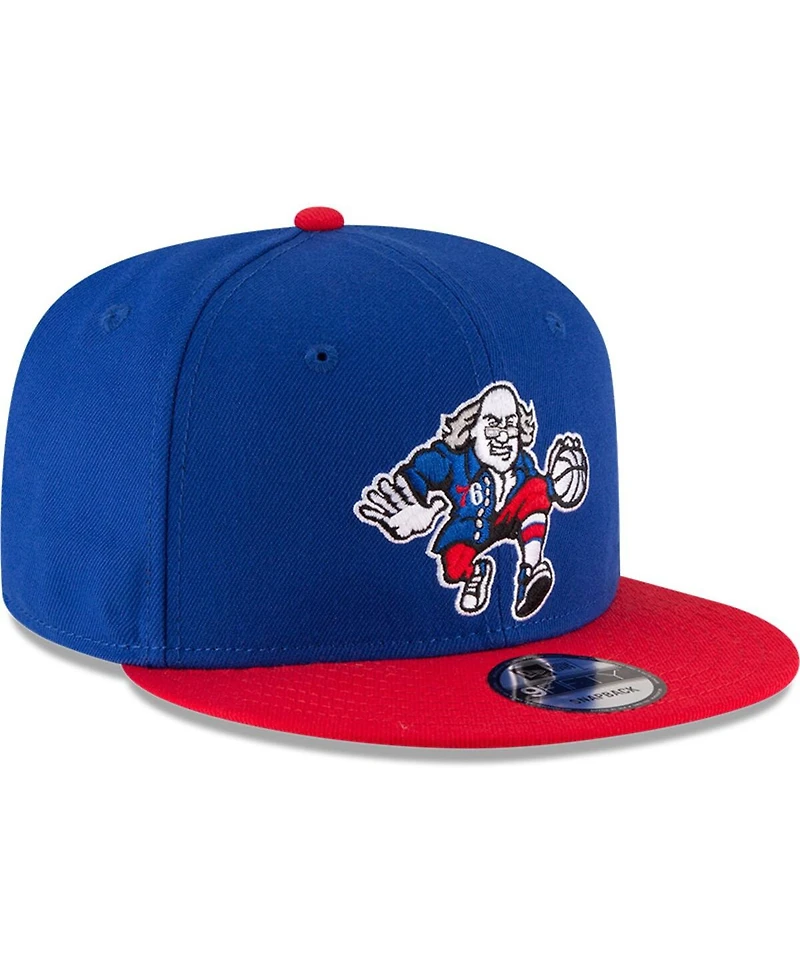 New Era Men's Royal/Red Philadelphia 76ers 2-Tone 9fifty Adjustable Snapback Hat