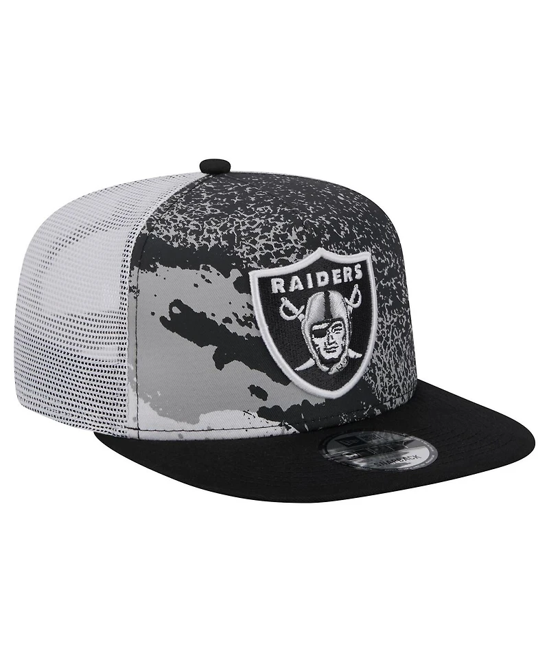 New Era Men's Black Las Vegas Raiders Court Sport 9fifty Snapback Hat