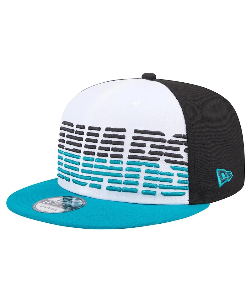 New Era Men's White/Teal Jacksonville Jaguars Throwback Space 9fifty Snapback Hat