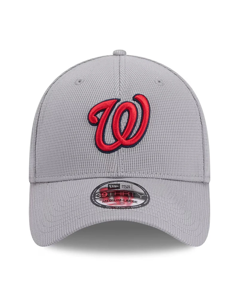 New Era Men's Gray Washington Nationals Active Pivot 39thirty Flex Hat