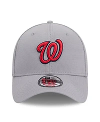 New Era Men's Gray Washington Nationals Active Pivot 39thirty Flex Hat