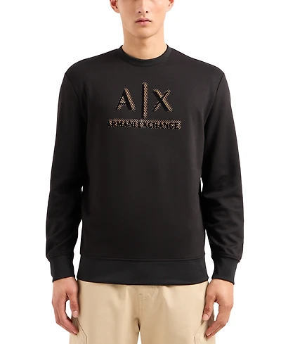 A|X Armani Exchange Men's Metallic Logo-Print Sweatshirt