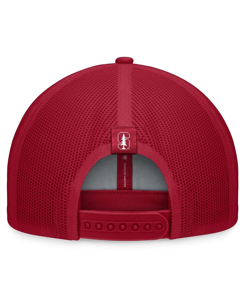 Top of the world Men's Cardinal Stanford Cardinal Carson Trucker Adjustable Hat