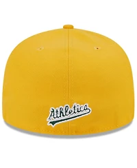 New Era Men's Green/Gold Oakland Athletics Gameday Sideswipe 59Fifty Fitted Hat