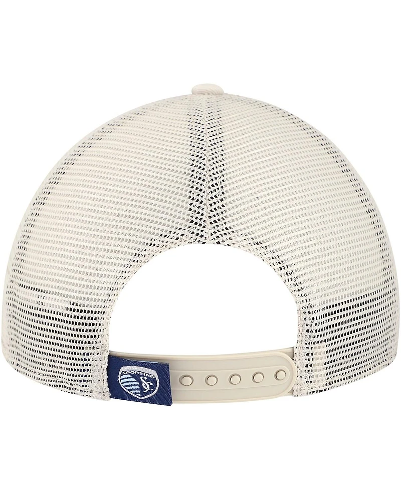 New Era Men's Tan Sporting Kansas City Game Day 9Twenty Adjustable Trucker Hat