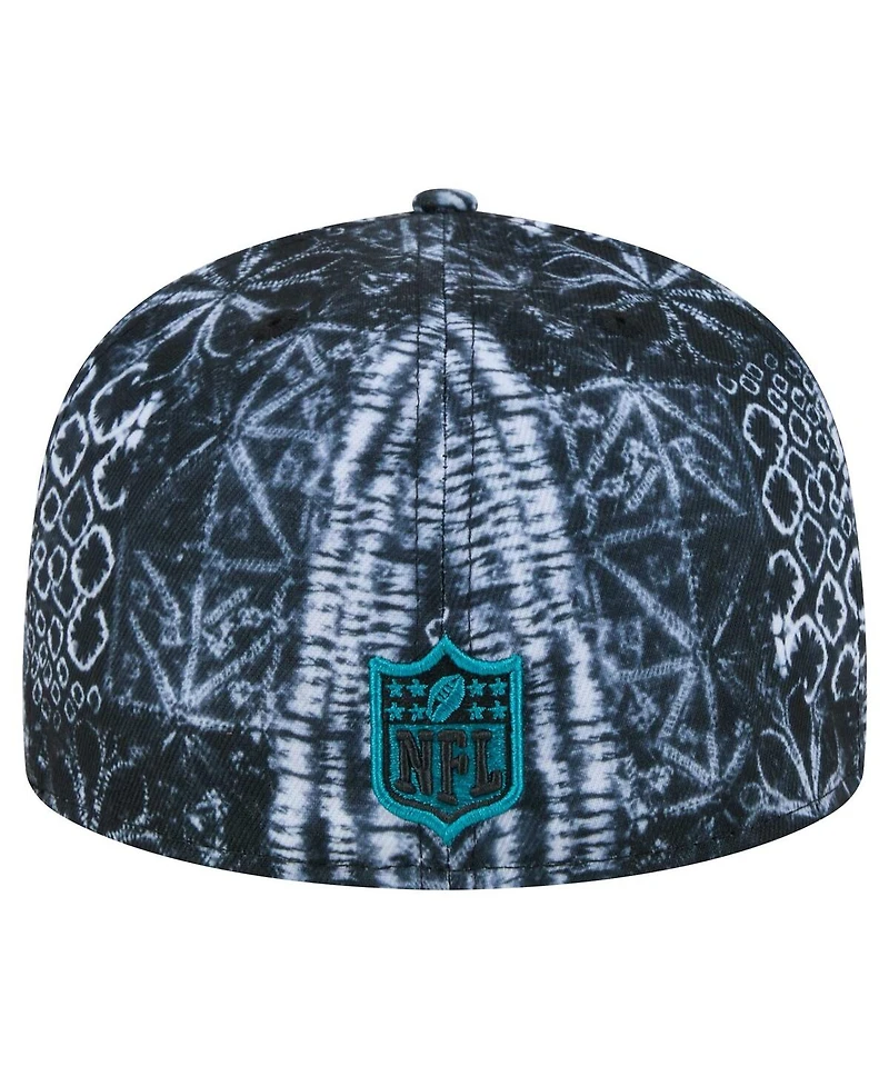 New Era Men's Black Jacksonville Jaguars Shibori 59Fifty Fitted Hat
