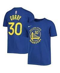 Nike Youth Stephen Curry Royal Golden State Warriors Logo Name Number Performance T-Shirt