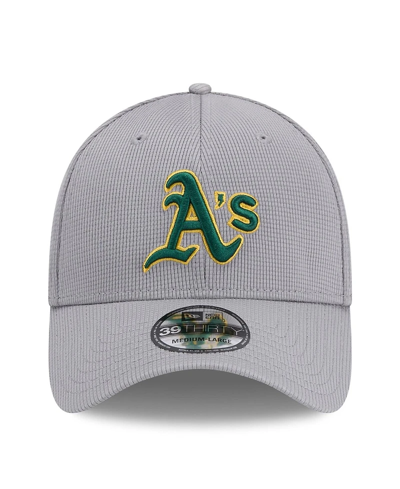 New Era Men's Gray Oakland Athletics Active Pivot 39Thirty Flex Hat
