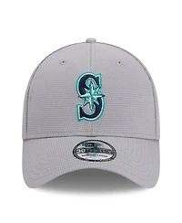 New Era Men's Gray Seattle Mariners Active Pivot 39Thirty Flex Hat
