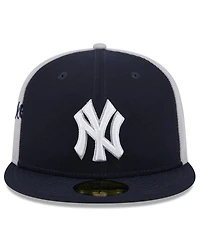 New Era Men's Navy/Gray York Yankees Gameday Sideswipe 59Fifty Fitted Hat