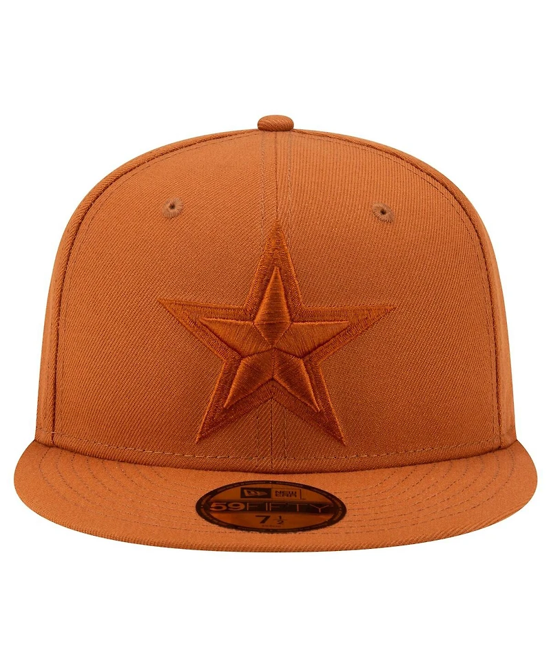 New Era Men's Brown Dallas Cowboys Color Pack 59Fifty Fitted Hat