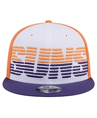 New Era Men's White/Purple Phoenix Suns Throwback Gradient Tech Font 9fifty Snapback Hat