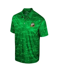 Colosseum Men's Green Oregon Ducks Daly Print Polo