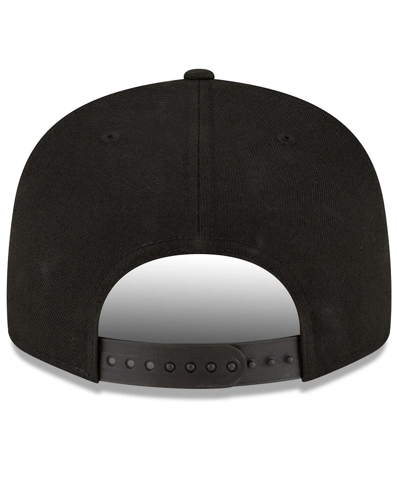 New Era Men's Arizona Diamondbacks Black On Black 9fifty Snapback Adjustable Hat