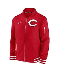 Nike Men's Red Cincinnati Reds Authentic Collection Full-Zip Bomber Jacket