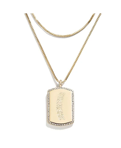 Wear by Erin Andrews x Baublebar Milwaukee Brewers Dog Tag Necklace