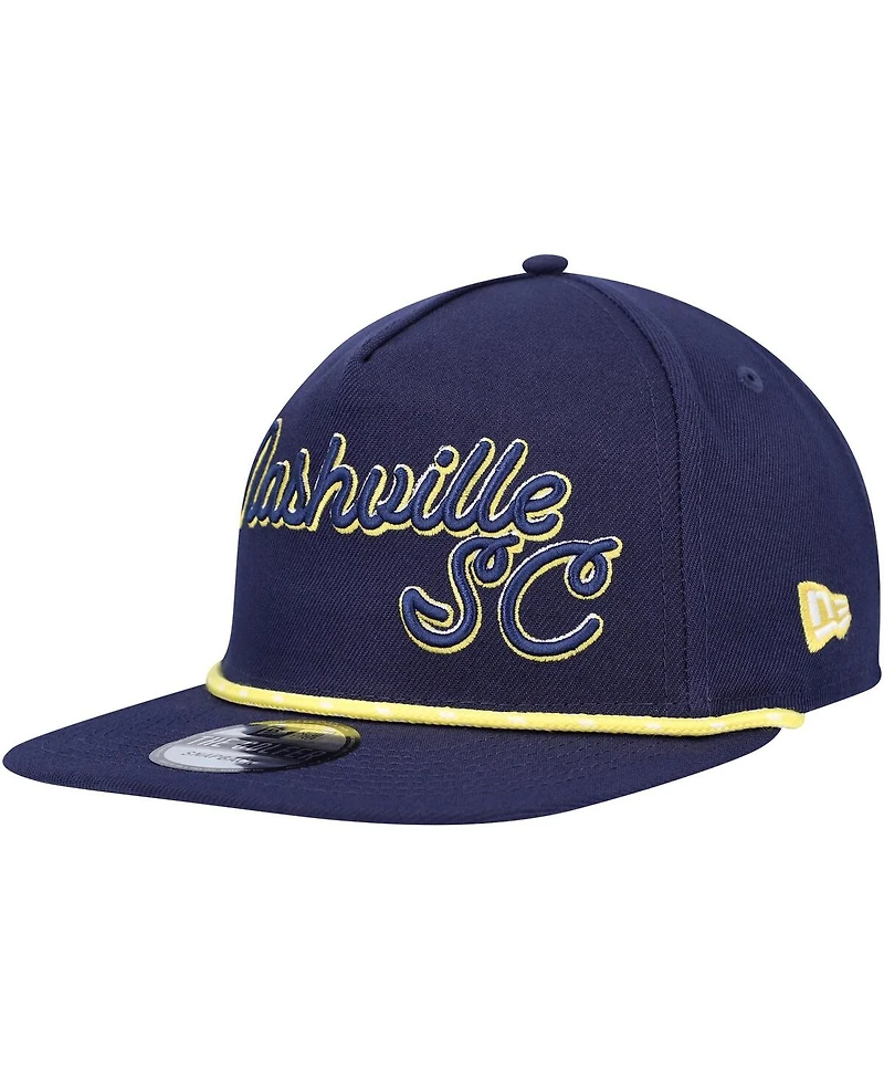 New Era Men's Navy Nashville Sc Script Golfer Adjustable Hat